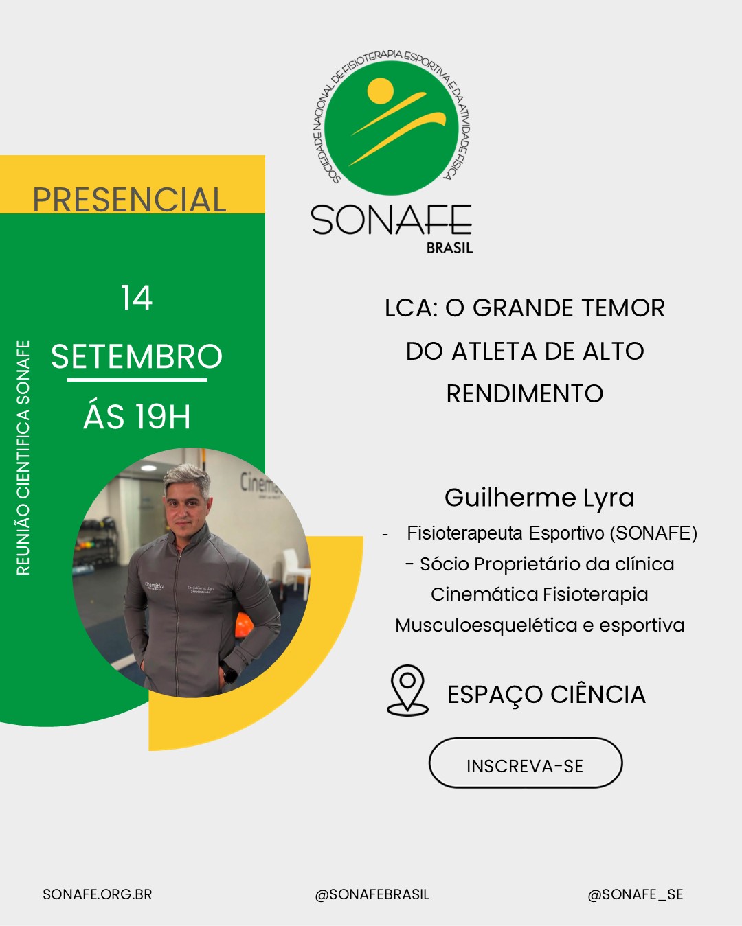 Reunião Científica SONAFE ALAGOAS - LCA: O grande temor do atleta de alto rendimento.